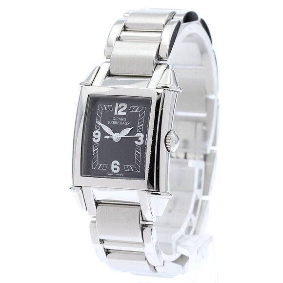 GIRARD PERREGAUX vintage 2590 black Dial Hand Winding Ladies Watch_871956 main image 6
